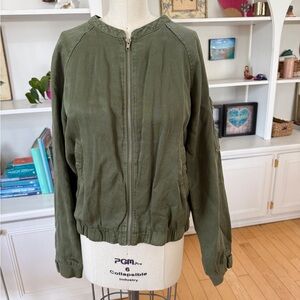 SANCTUARY Olive Green Women's Bomber Jacket